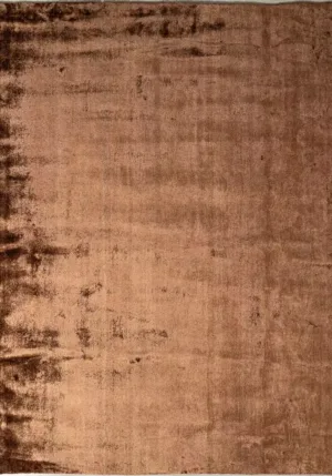 Modern Solid Hand Knotted Brown Rug - PLN-101-B-0001
