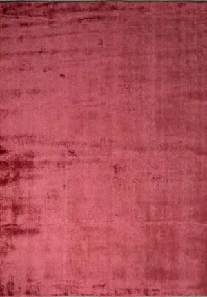 Modern Solid Hand Knotted Pink Rug - PLN-101-D-0001