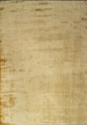 Modern Solid Hand Knotted Yellow Rug - PLN-101-F-0001