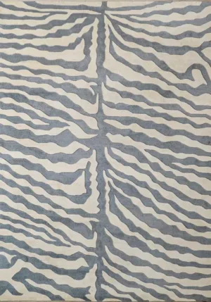 Modern Geomatric Hand Tufted Shuttel Grey Rug - T-058-0001