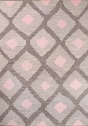Modern Geomatric Hand Tufted Grey Olive Rug - T-062-0001